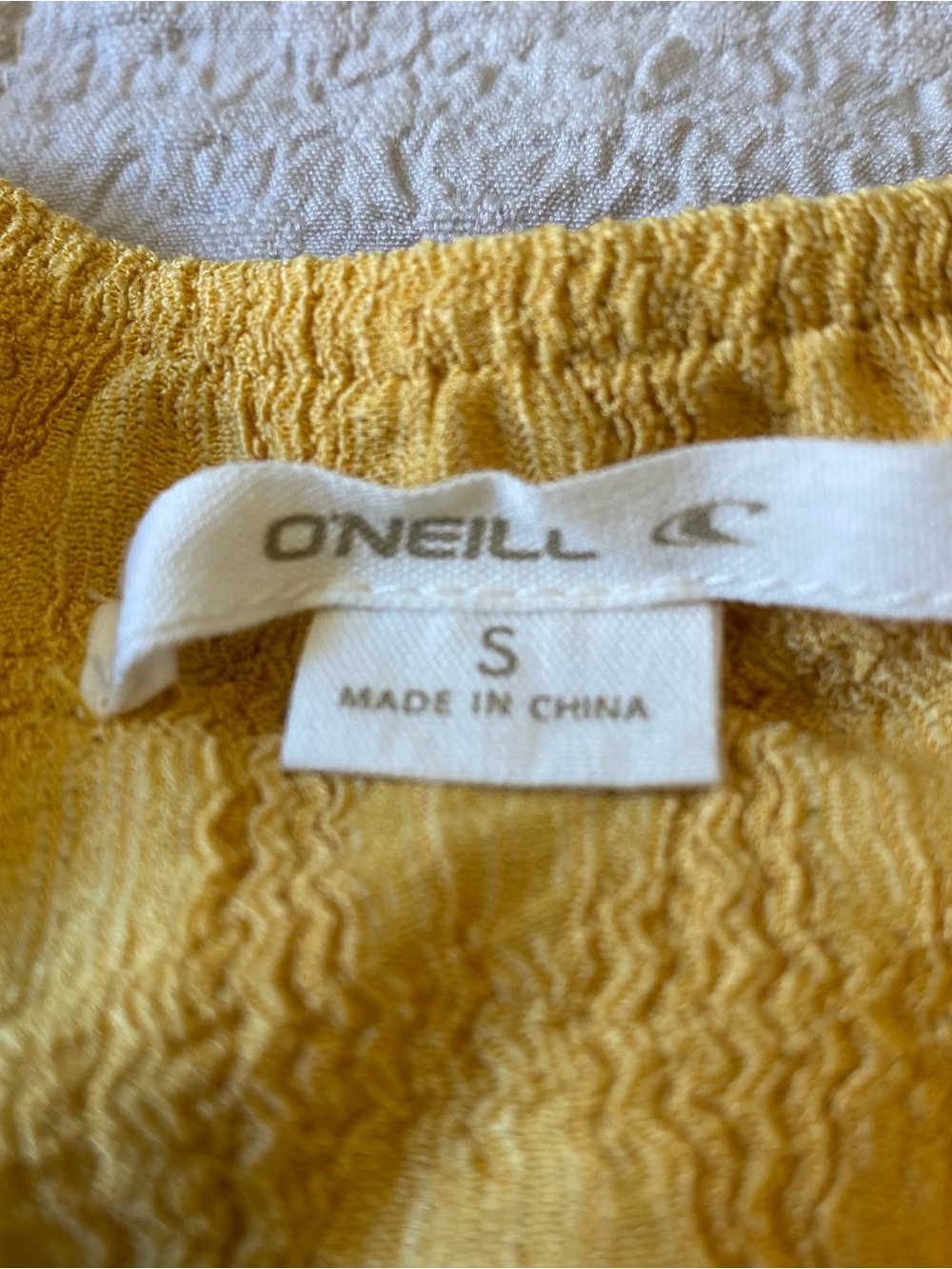 O'Neill Yellow Textured Ruffle Cami Top - Picture 3 of 5